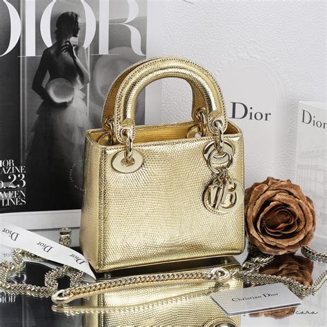 dior gold capsule|Mini Dior Or Lady Dior Bag Gold.